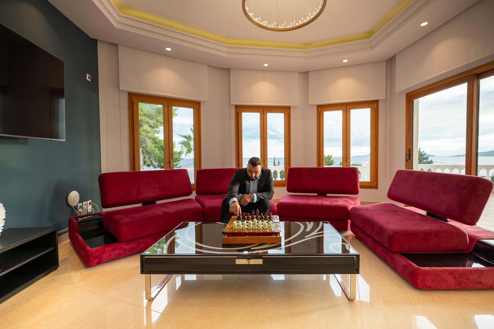 Villa Rafaella, lounge with chess